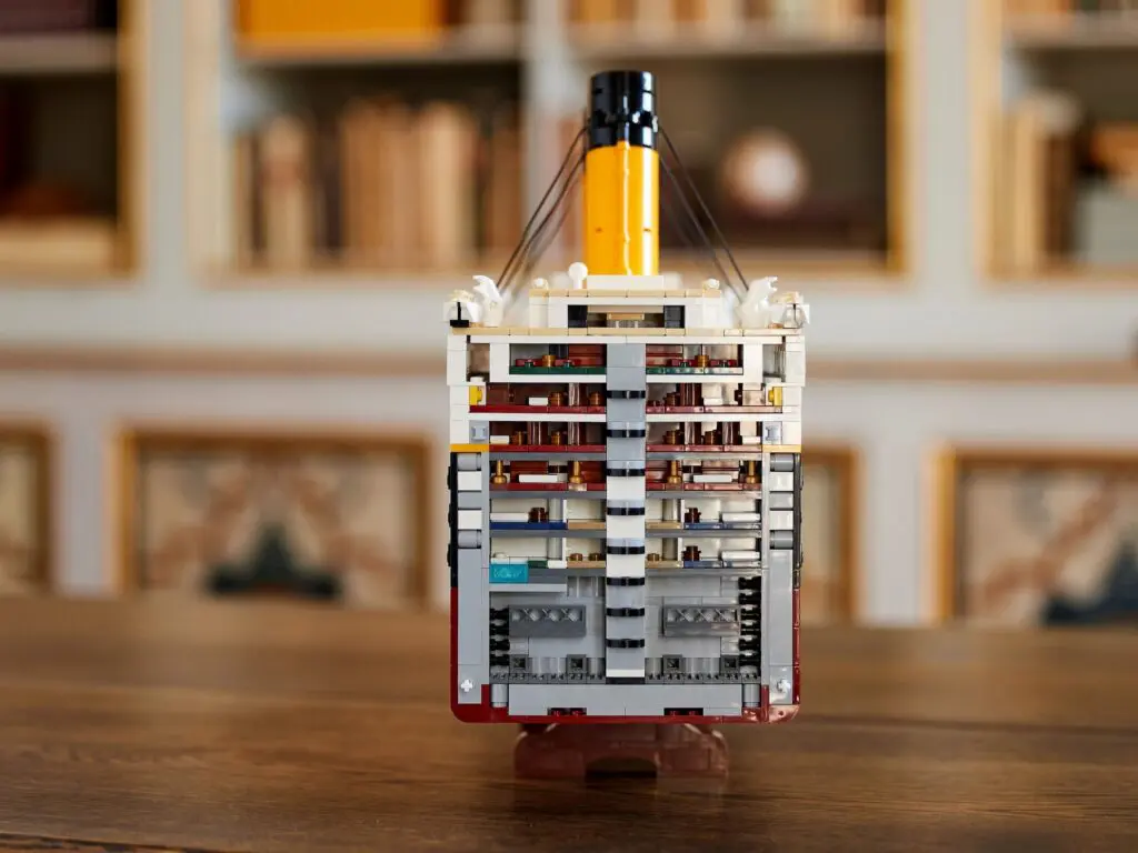 Miniature ship replica on table