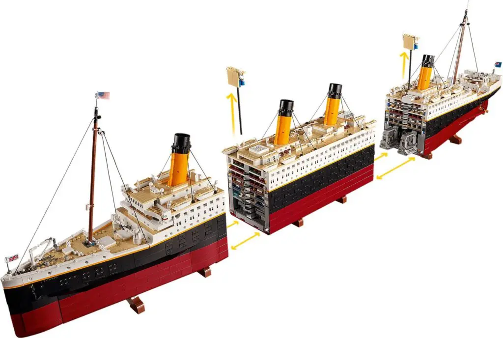 Titanic LEGO set in three parts