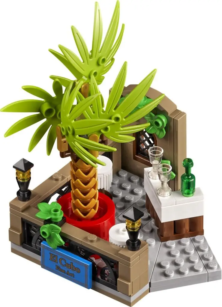 LEGO tropical bar with palm tree