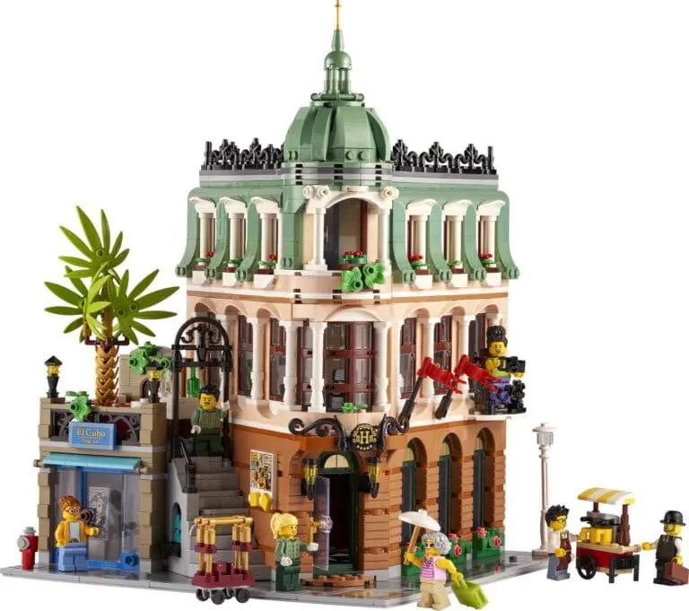 LEGO modular building with green dome