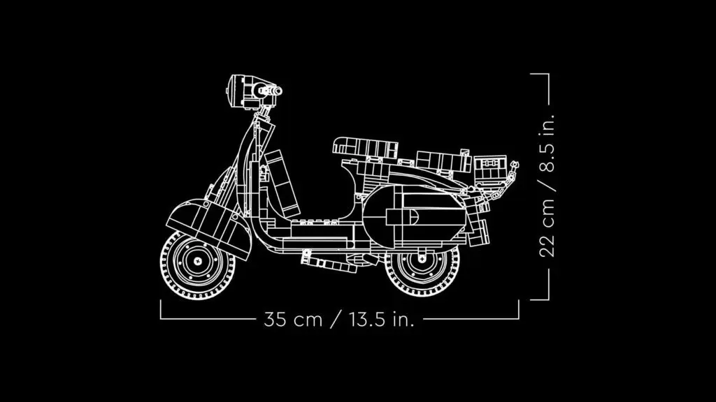 Scooter blueprint with dimensions