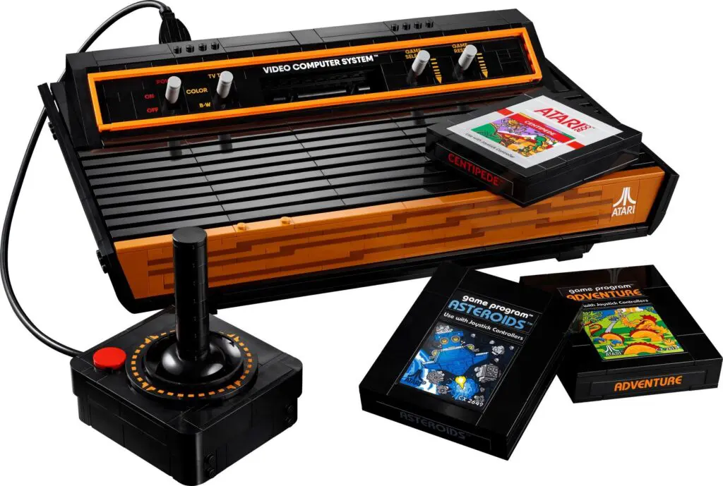 Vintage Atari console and game collection