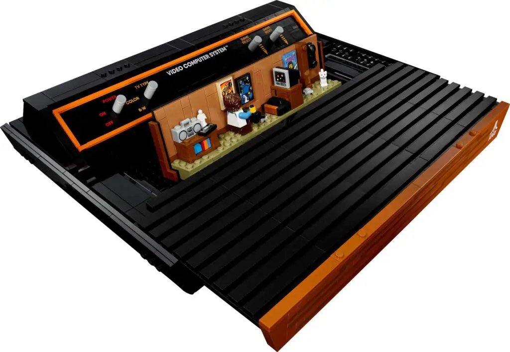 Classic gaming setup with miniature scene