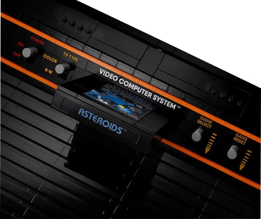 Vintage video game system close-up