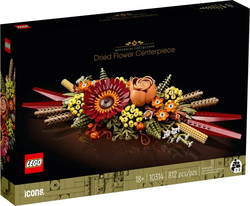 LEGO floral arrangement set package
