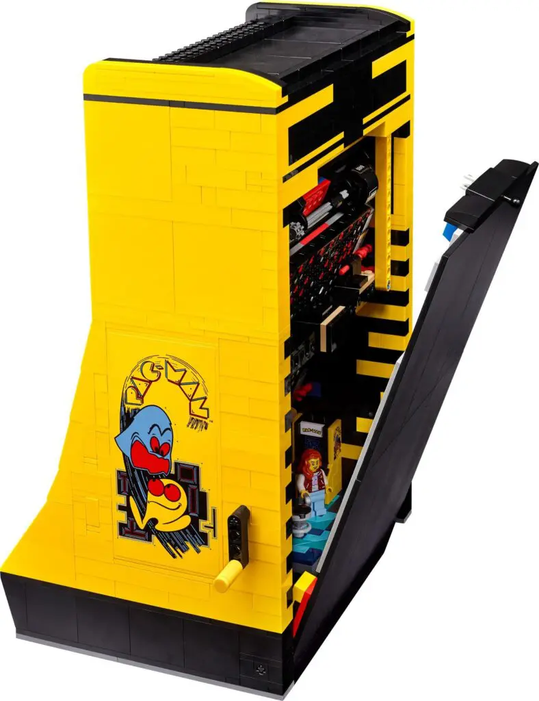 LEGO arcade cabinet with interior details