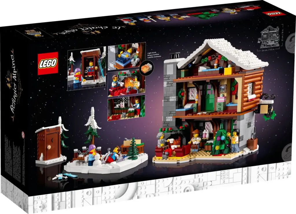 Festive LEGO holiday scene in box
