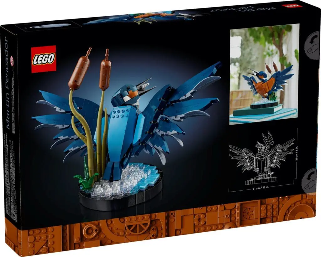 LEGO bird with reeds display
