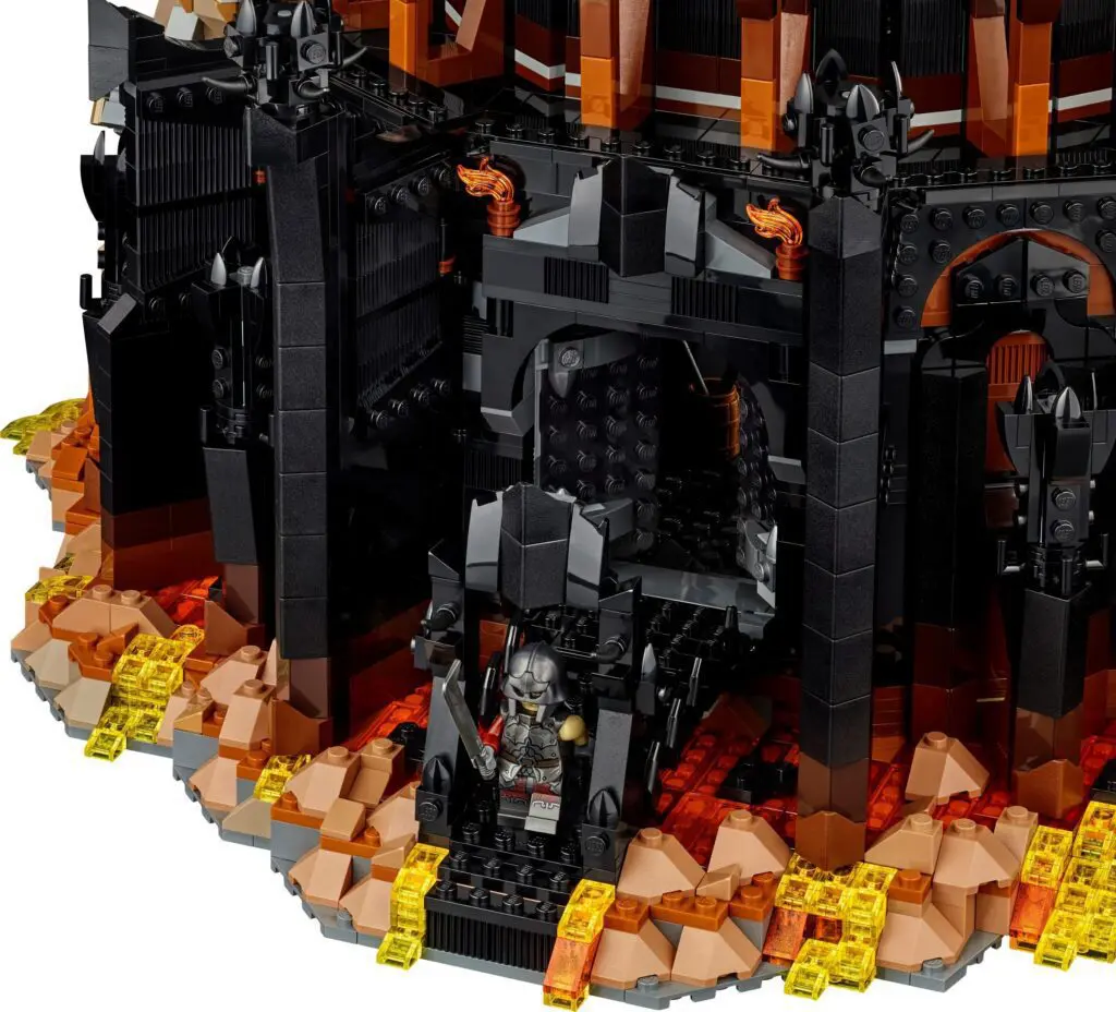 Miniature warrior at fortress entrance