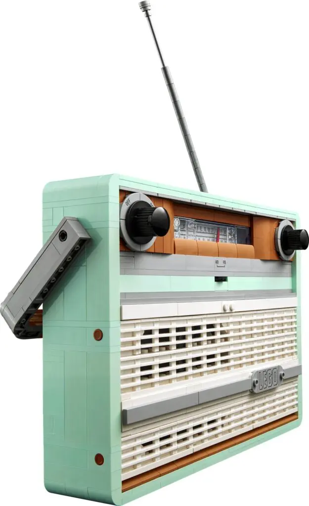 Retro radio built with LEGO bricks