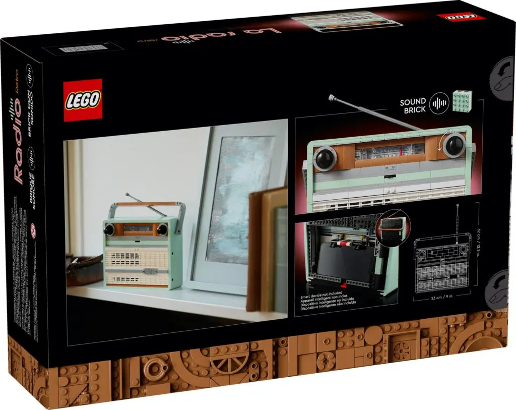 Retro radio LEGO set box design