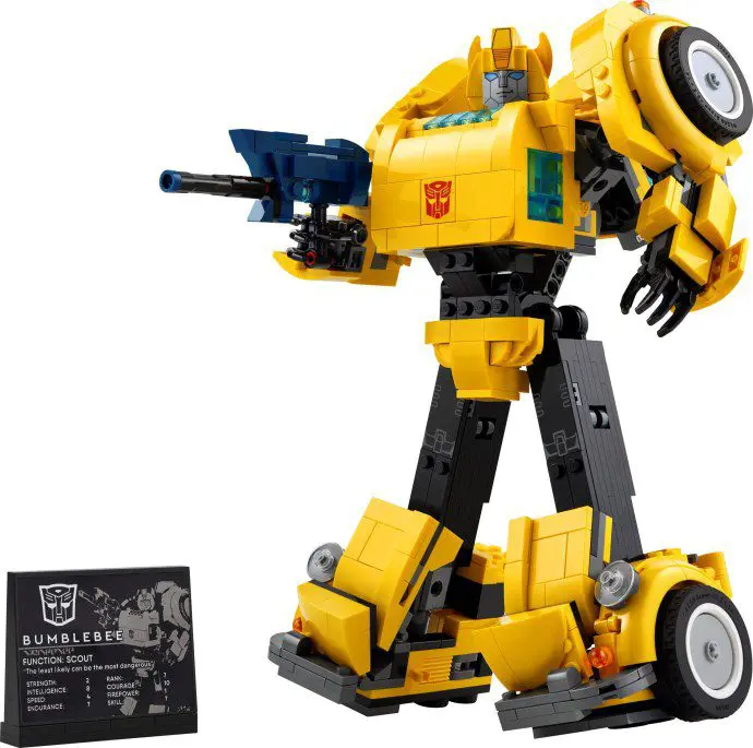Toy robot in yellow and black colors