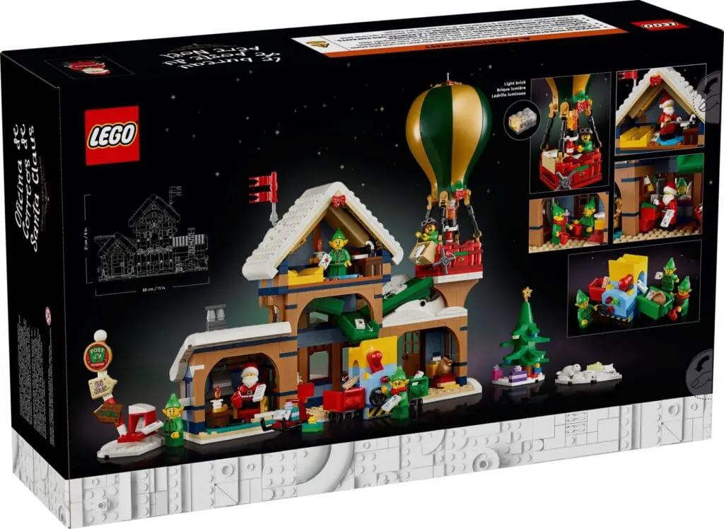 Festive LEGO holiday scene box
