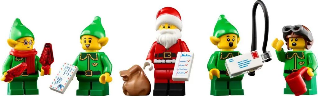 Santa and elves with Christmas letters