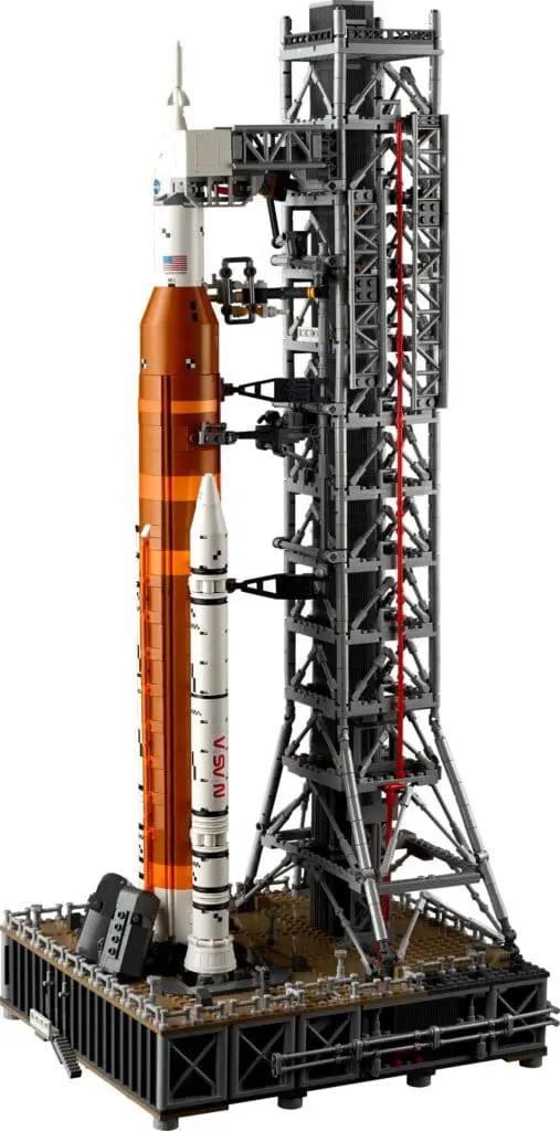 Detailed LEGO space rocket set