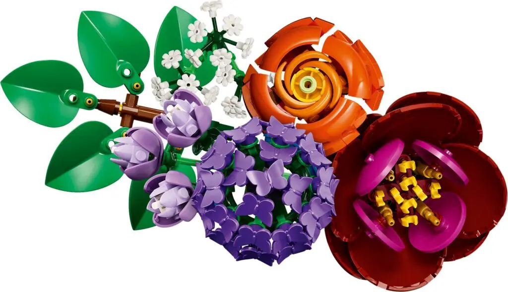 Colorful LEGO flower bouquet