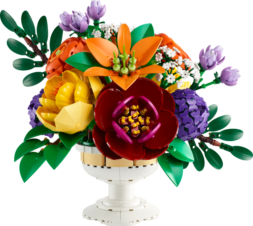 Colorful LEGO flowers arrangement