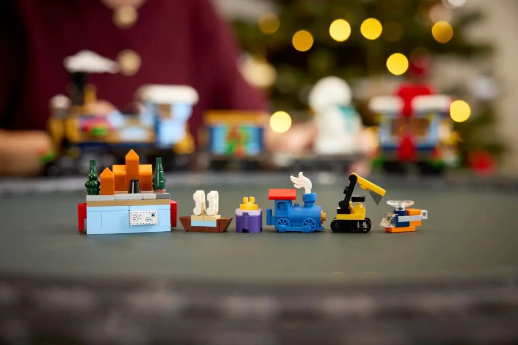 Small train set on display table