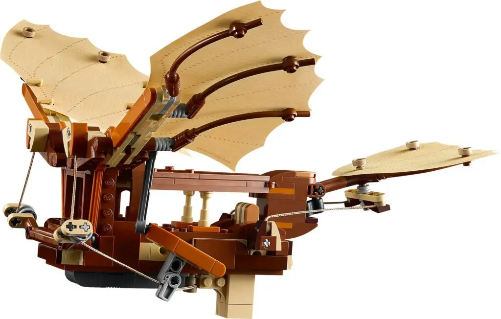 Brown Lego aircraft with intricate design