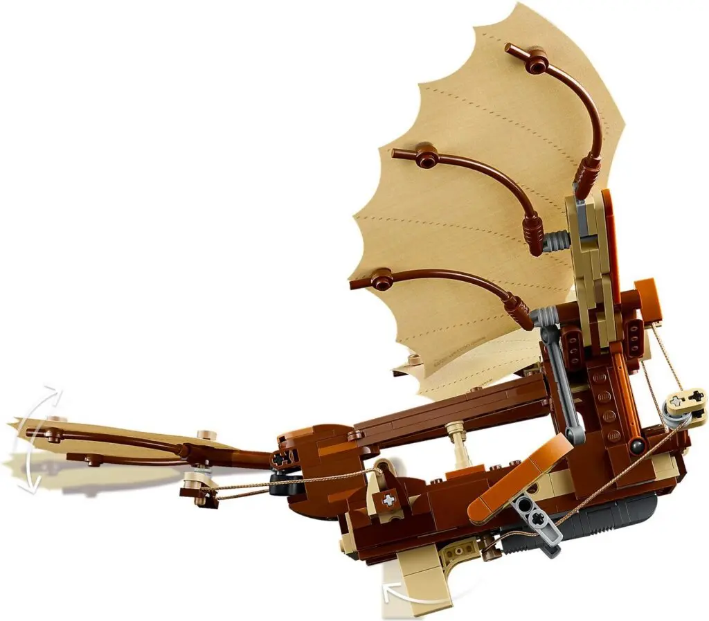 Brown Lego mechanical wing contraption