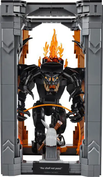 LEGO wizard and monster battle scene