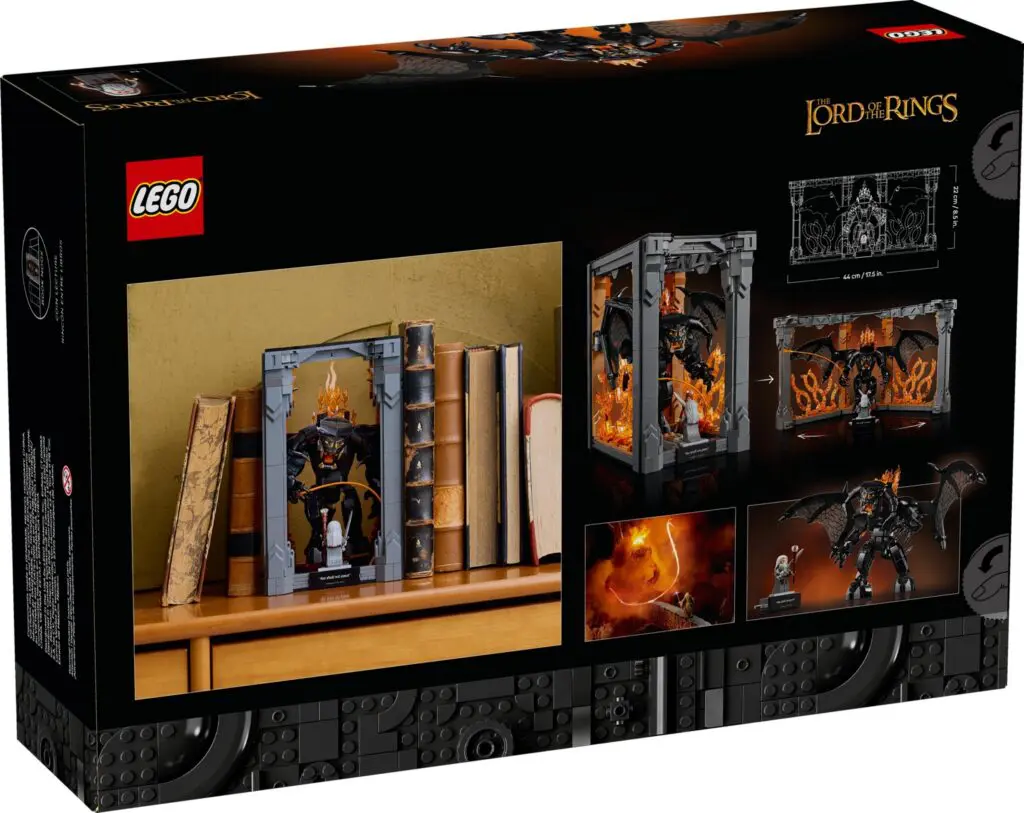 Collectible LEGO set with fiery scene