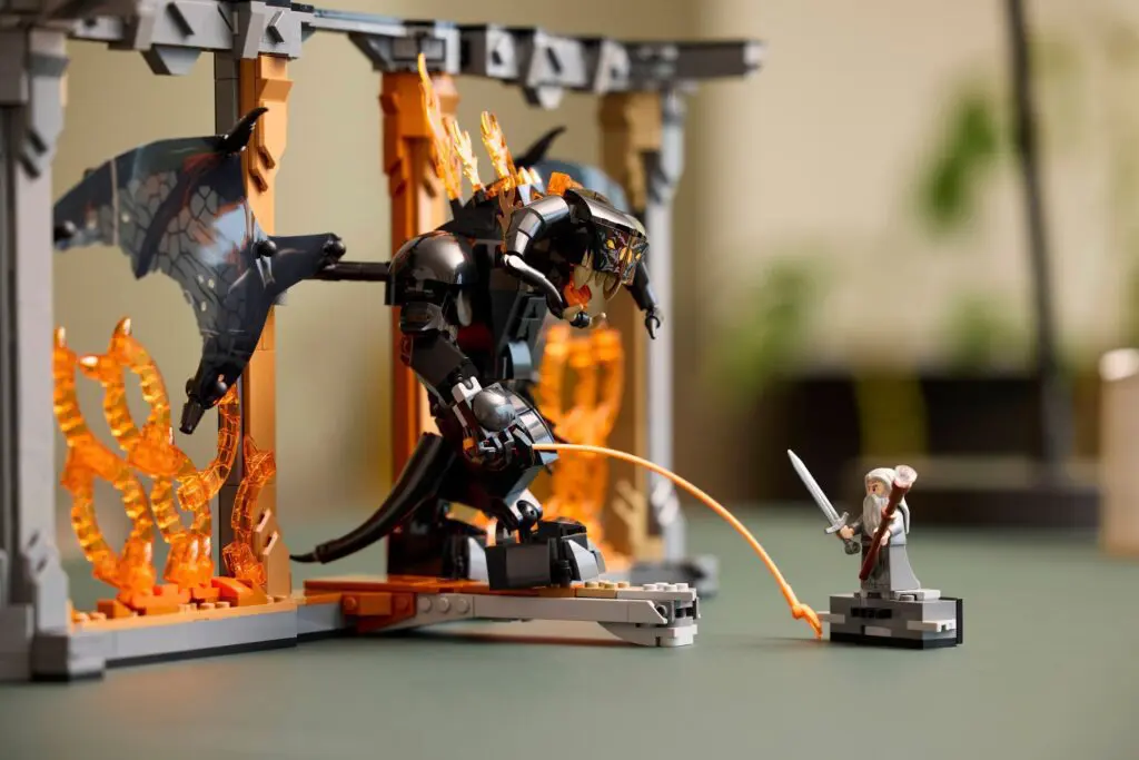 Lego dragon battling knight figure