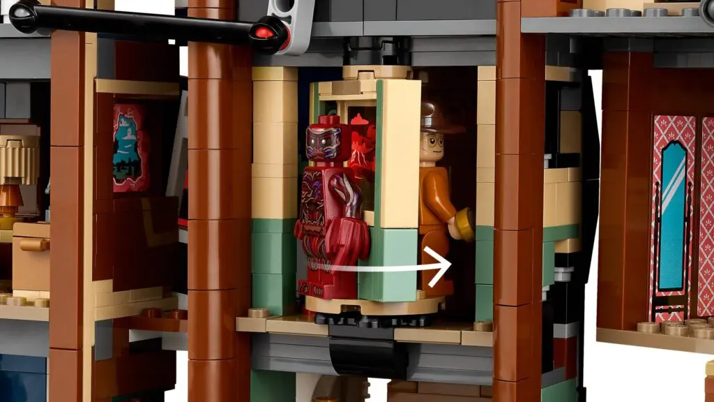 Secret passage with LEGO minifigures revealed.