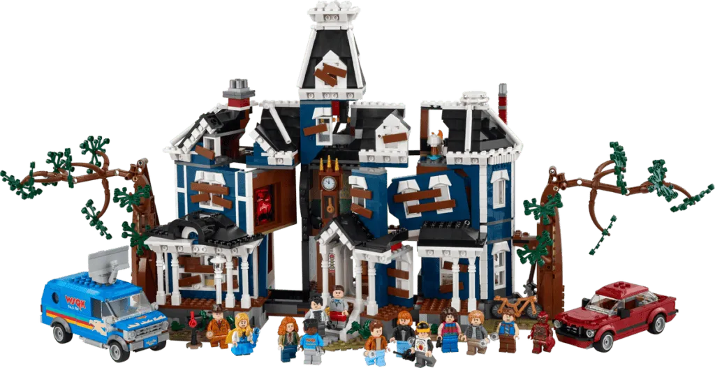 Detailed LEGO haunted mansion scene