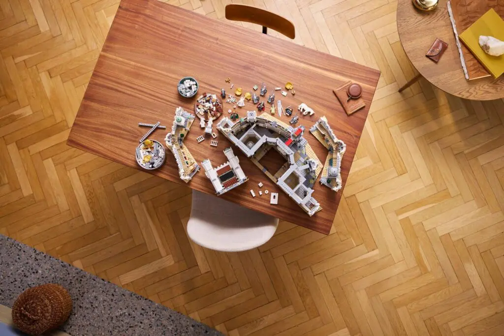 Top view of Lego construction