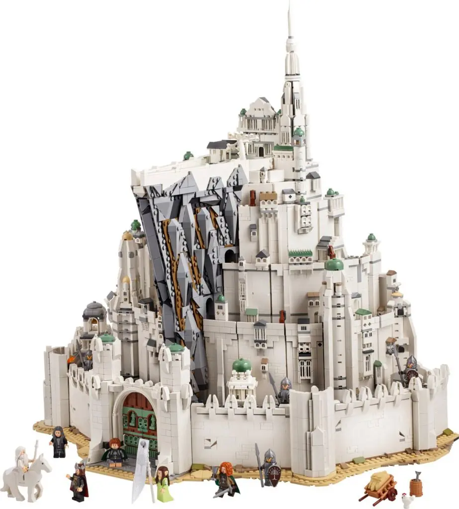 Intricate castle made from LEGO bricks