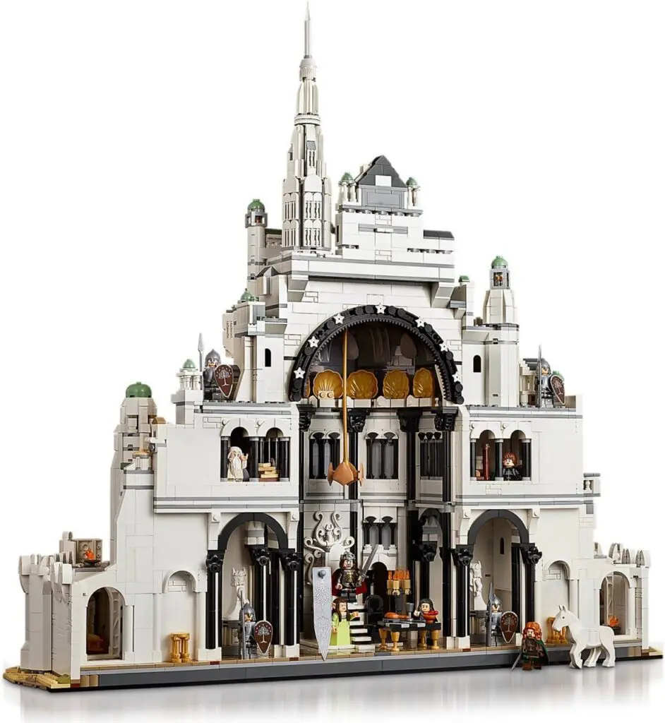 Detailed LEGO castle model with towers