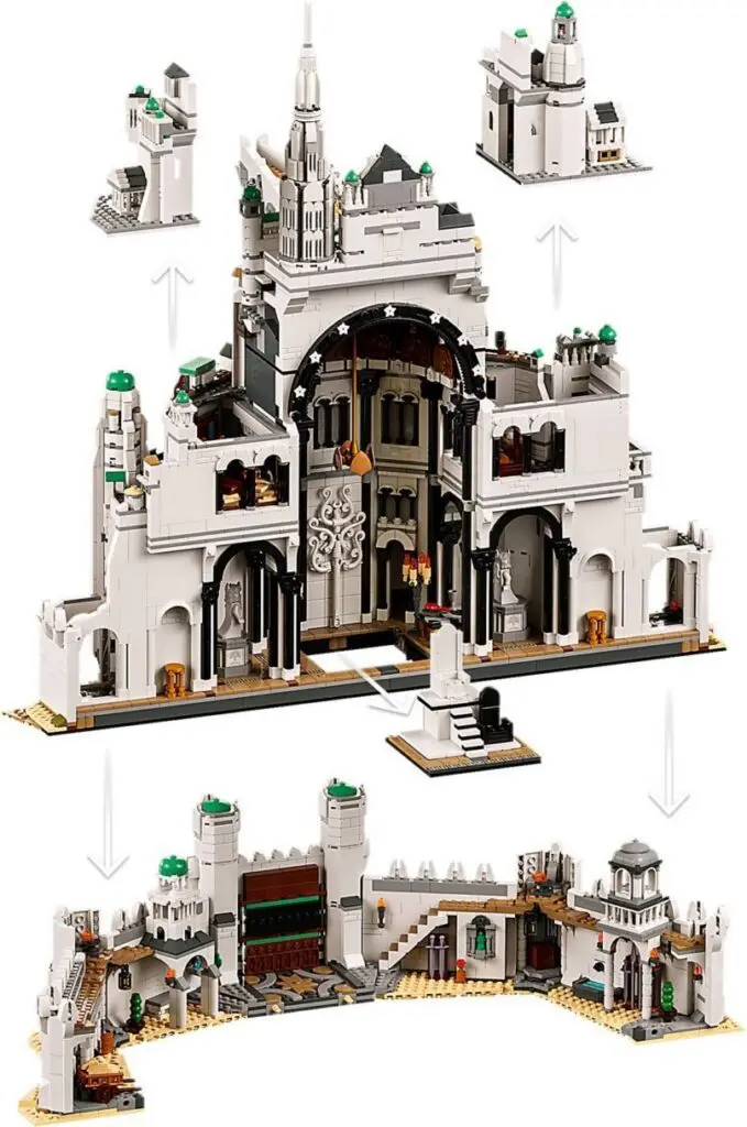 Intricate LEGO castle layout and design