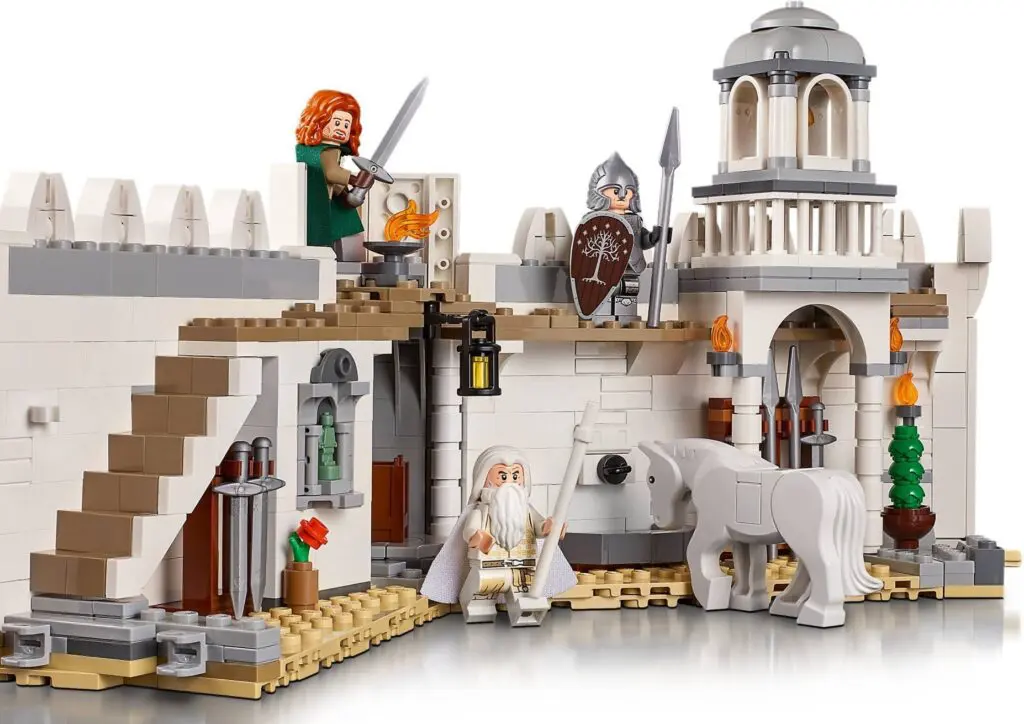 Toy castle with figures and accessories.