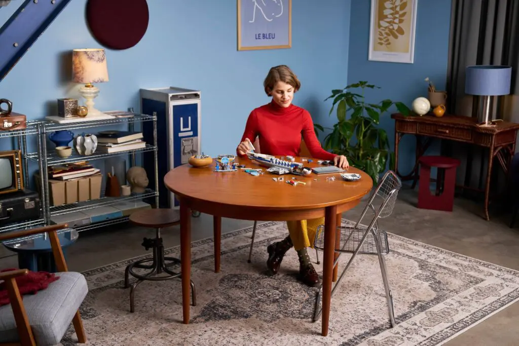 Woman working on a hobby project