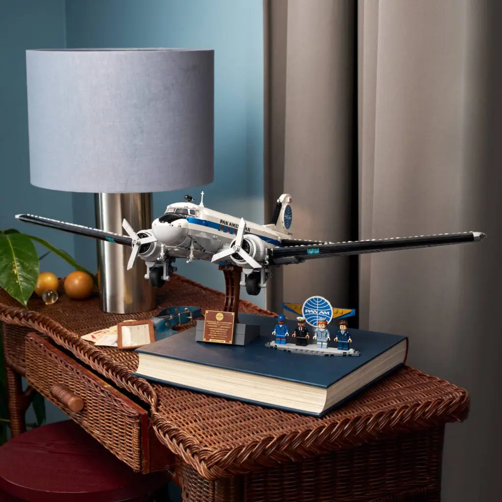Decorative airplane on tabletop display