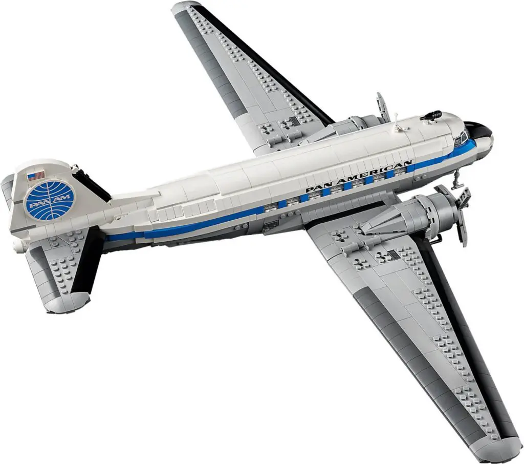 Classic airplane made from LEGO bricks