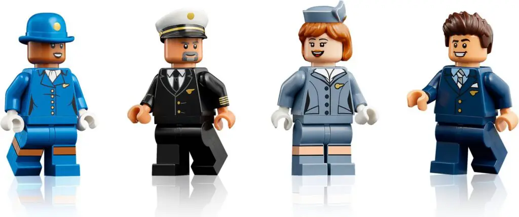 LEGO airline crew minifigures lineup