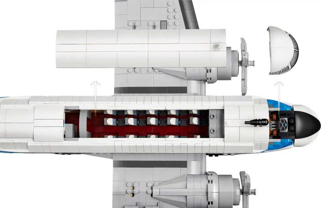 LEGO aircraft showing cockpit and seats
