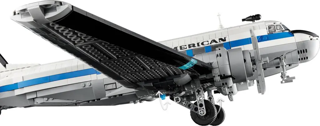 Toy airplane with intricate features