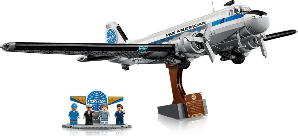 LEGO Pan Am airplane model display