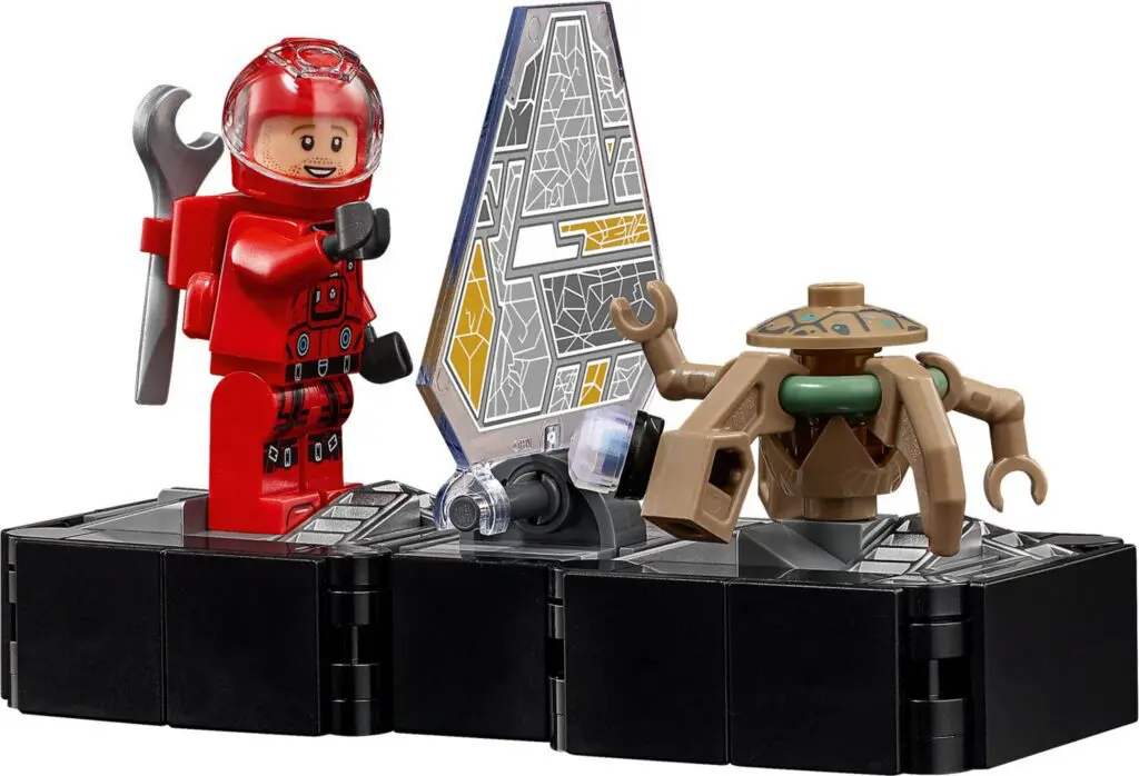 LEGO astronaut with wrench and robot