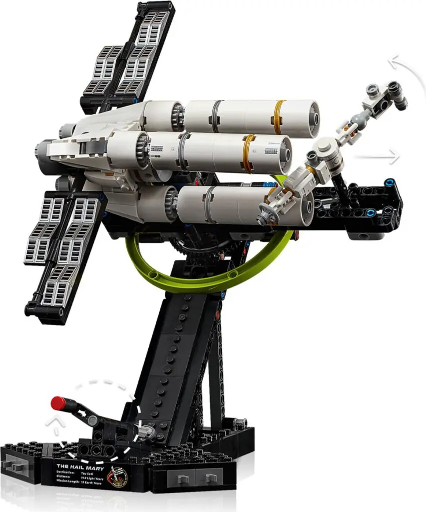 Detailed LEGO spacecraft with adjustable parts