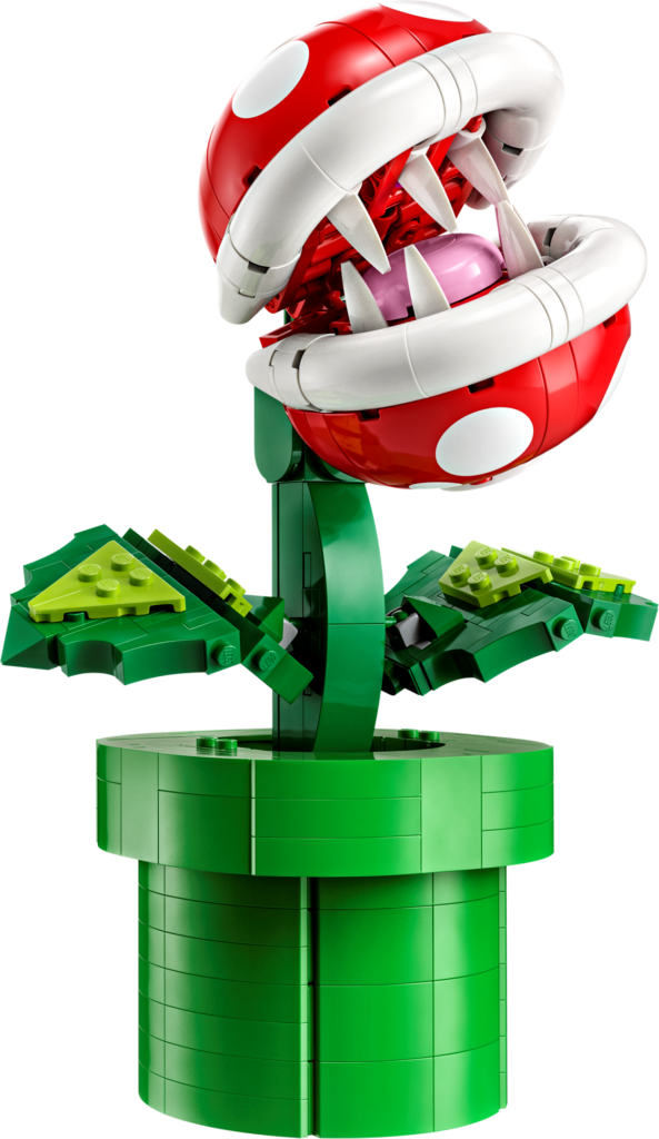 Lego Piranha Plant model in green pipe