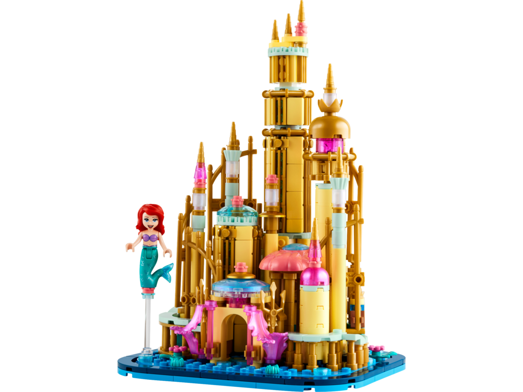 Fantasy underwater palace with mermaid figure