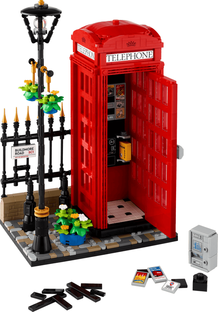 LEGO red telephone booth model