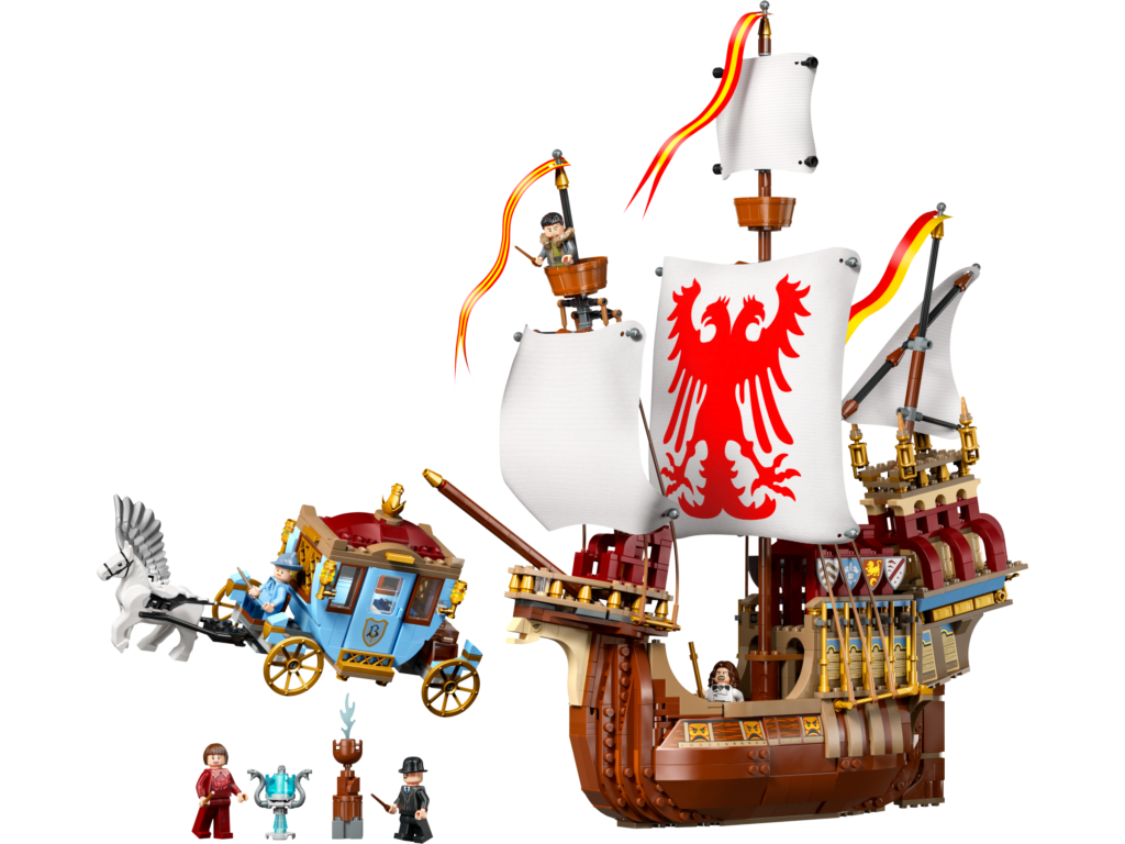 Fantasy ship and carriage playset