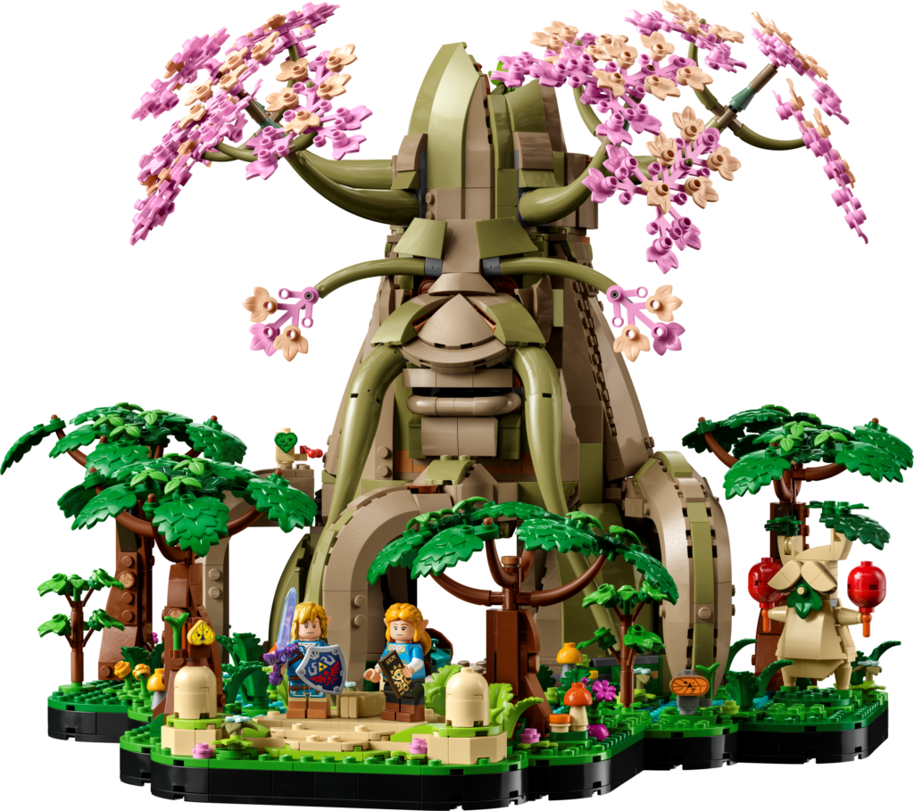 LEGO tree with pink blossoms