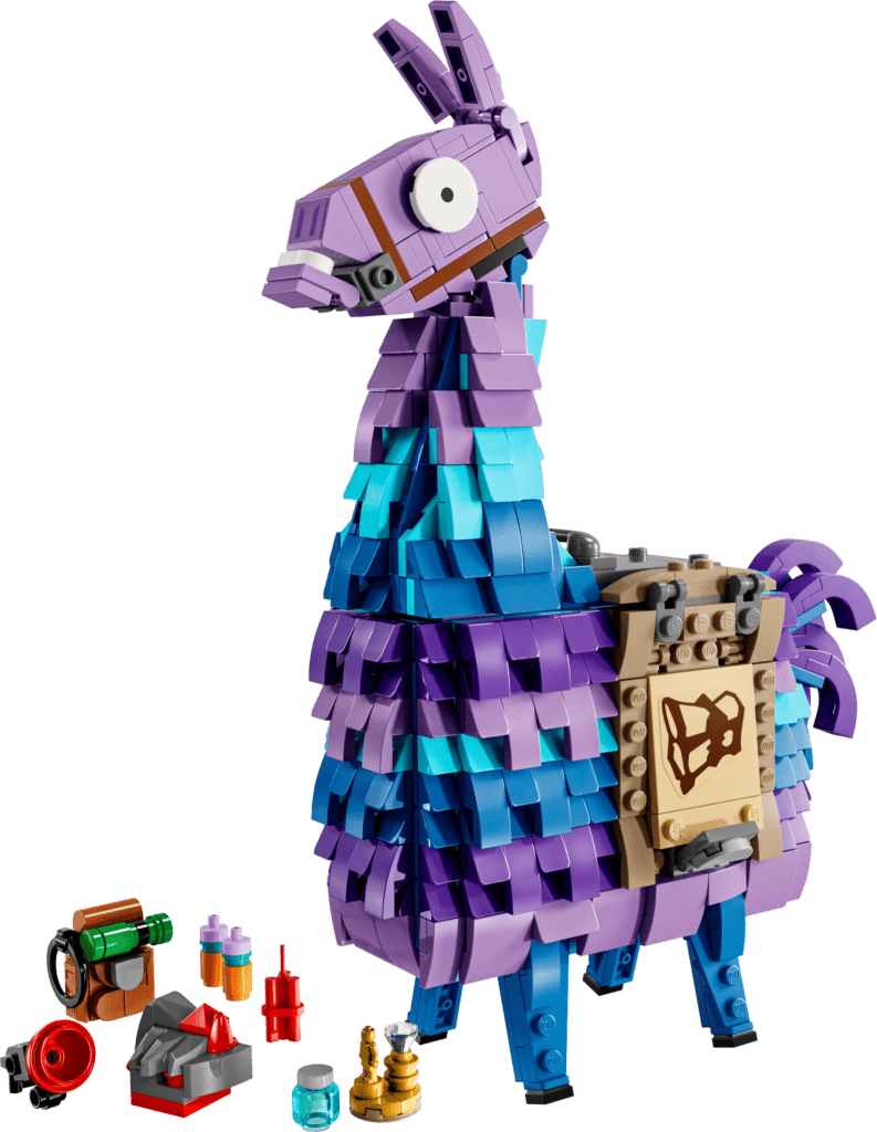 Vibrant Lego llama with accessories