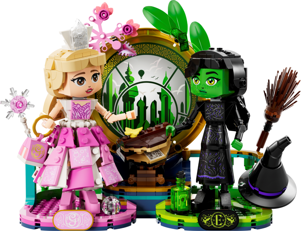Colorful Lego characters in fantasy setting